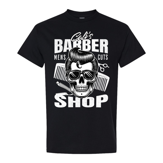 Cali's Barbershop Skull T-Shirt